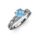 4 - Senna Desire Blue Topaz and Diamond Engagement Ring 