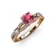 4 - Senna Desire Rhodolite Garnet and Diamond Engagement Ring 