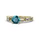 1 - Senna Desire London Blue Topaz and Diamond Engagement Ring 