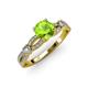 4 - Senna Desire Peridot and Diamond Engagement Ring 