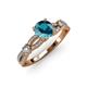 4 - Senna Desire London Blue Topaz and Diamond Engagement Ring 