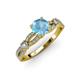 4 - Senna Desire Blue Topaz and Diamond Engagement Ring 