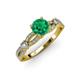 4 - Senna Desire Emerald and Diamond Engagement Ring 