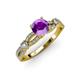 4 - Senna Desire Amethyst and Diamond Engagement Ring 