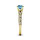 6 - Senna Desire Blue Topaz and Diamond Engagement Ring 