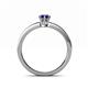 4 - Cael Classic 7x5 mm Pear Shape Blue Sapphire Solitaire Engagement Ring 