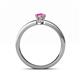 4 - Cael Classic 7x5 mm Pear Shape Pink Sapphire Solitaire Engagement Ring 