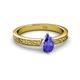 2 - Cael Classic 7x5 mm Pear Shape Tanzanite Solitaire Engagement Ring 