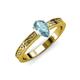 3 - Cael Classic 7x5 mm Pear Shape Aquamarine Solitaire Engagement Ring 