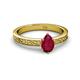 2 - Cael Classic 7x5 mm Pear Shape Ruby Solitaire Engagement Ring 