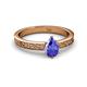 2 - Cael Classic 7x5 mm Pear Shape Tanzanite Solitaire Engagement Ring 