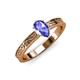 3 - Cael Classic 7x5 mm Pear Shape Tanzanite Solitaire Engagement Ring 