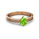 2 - Cael Classic 7x5 mm Pear Shape Peridot Solitaire Engagement Ring 
