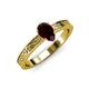 3 - Cael Classic 7x5 mm Pear Shape Red Garnet Solitaire Engagement Ring 