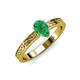 3 - Cael Classic 7x5 mm Pear Shape Emerald Solitaire Engagement Ring 