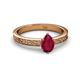2 - Cael Classic 7x5 mm Pear Shape Ruby Solitaire Engagement Ring 