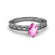 2 - Rachel Classic 7x5 mm Oval Shape Pink Sapphire Solitaire Engagement Ring 