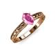 3 - Rachel Classic 7x5 mm Oval Shape Pink Sapphire Solitaire Engagement Ring 