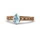 1 - Rachel Classic 7x5 mm Oval Shape Aquamarine Solitaire Engagement Ring 