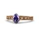 1 - Rachel Classic 7x5 mm Oval Shape Iolite Solitaire Engagement Ring 