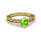 2 - Rachel Classic 7x5 mm Oval Shape Peridot Solitaire Engagement Ring 