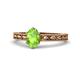 1 - Rachel Classic 7x5 mm Oval Shape Peridot Solitaire Engagement Ring 