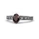 1 - Rachel Classic 7x5 mm Oval Shape Red Garnet Solitaire Engagement Ring 