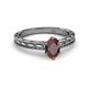 2 - Rachel Classic 7x5 mm Oval Shape Red Garnet Solitaire Engagement Ring 