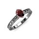 3 - Rachel Classic 7x5 mm Oval Shape Red Garnet Solitaire Engagement Ring 
