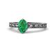 1 - Rachel Classic 7x5 mm Oval Shape Emerald Solitaire Engagement Ring 
