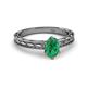 2 - Rachel Classic 7x5 mm Oval Shape Emerald Solitaire Engagement Ring 