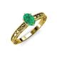 3 - Rachel Classic 7x5 mm Oval Shape Emerald Solitaire Engagement Ring 