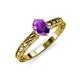 3 - Rachel Classic 7x5 mm Oval Shape Amethyst Solitaire Engagement Ring 