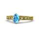 1 - Rachel Classic 7x5 mm Oval Shape Blue Topaz Solitaire Engagement Ring 