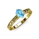 3 - Rachel Classic 7x5 mm Oval Shape Blue Topaz Solitaire Engagement Ring 