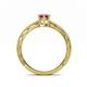 4 - Rachel Classic 7x5 mm Oval Shape Rhodolite Garnet Solitaire Engagement Ring 