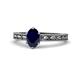 1 - Rachel Classic 7x5 mm Oval Shape Blue Sapphire Solitaire Engagement Ring 