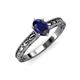 3 - Rachel Classic 7x5 mm Oval Shape Blue Sapphire Solitaire Engagement Ring 