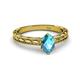 2 - Rachel Classic 7x5 mm Oval Shape London Blue Topaz Solitaire Engagement Ring 