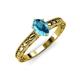 3 - Rachel Classic 7x5 mm Oval Shape London Blue Topaz Solitaire Engagement Ring 