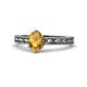 1 - Rachel Classic 7x5 mm Oval Shape Citrine Solitaire Engagement Ring 