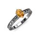 3 - Rachel Classic 7x5 mm Oval Shape Citrine Solitaire Engagement Ring 