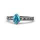 1 - Rachel Classic 7x5 mm Oval Shape London Blue Topaz Solitaire Engagement Ring 