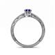 4 - Rachel Classic 7x5 mm Pear Shape Blue Sapphire Solitaire Engagement Ring 