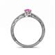 4 - Rachel Classic 7x5 mm Pear Shape Pink Sapphire Solitaire Engagement Ring 