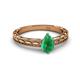 2 - Rachel Classic 7x5 mm Pear Shape Emerald Solitaire Engagement Ring 