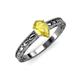 3 - Rachel Classic 7x5 mm Pear Shape Yellow Sapphire Solitaire Engagement Ring 