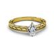2 - Rachel Classic GIA Certified 7x5 mm Pear Shape Diamond Solitaire Engagement Ring 