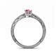 4 - Rachel Classic 7x5 mm Pear Shape Pink Tourmaline Solitaire Engagement Ring 