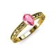 3 - Rachel Classic 7x5 mm Pear Shape Pink Tourmaline Solitaire Engagement Ring 